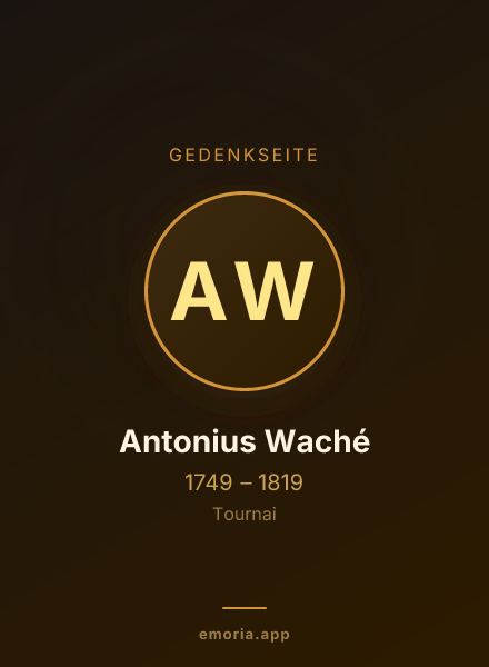 Gedenkportrait von Antonius Waché