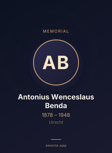 Memorial portrait of Antonius Wenceslaus Benda