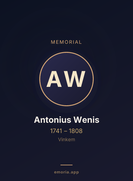 Memorial portrait of Antonius Wenis