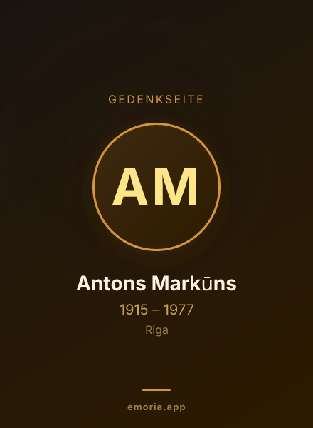 Gedenkportrait von Antons Markūns