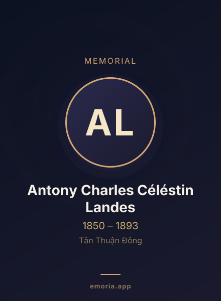 Memorial portrait of Antony Charles Céléstin Landes