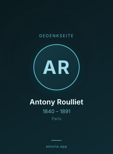 Gedenkportrait von Antony Roulliet