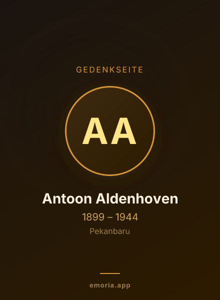 Gedenkportrait von Antoon Aldenhoven