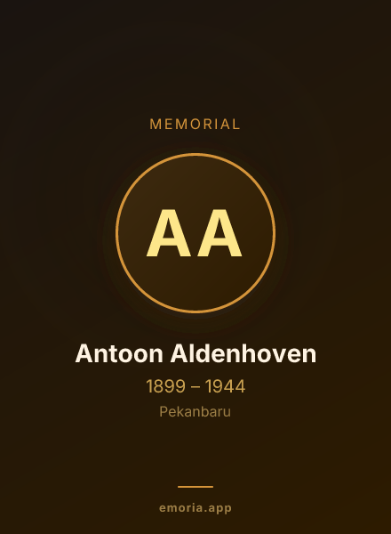 Memorial portrait of Antoon Aldenhoven