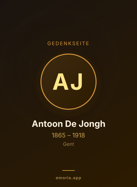 Gedenkportrait von Antoon De Jongh