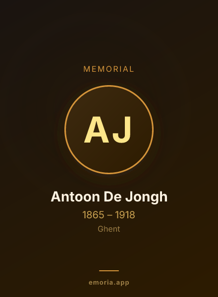 Memorial portrait of Antoon De Jongh