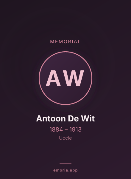 Memorial portrait of Antoon De Wit