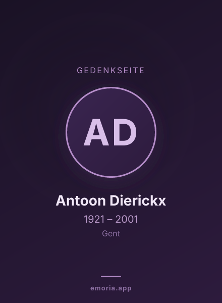 Gedenkportrait von Antoon Dierickx