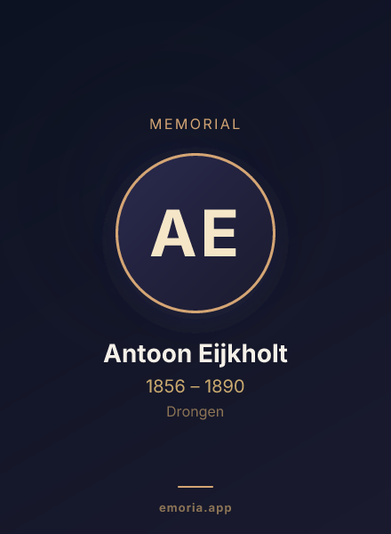 Memorial portrait of Antoon Eijkholt