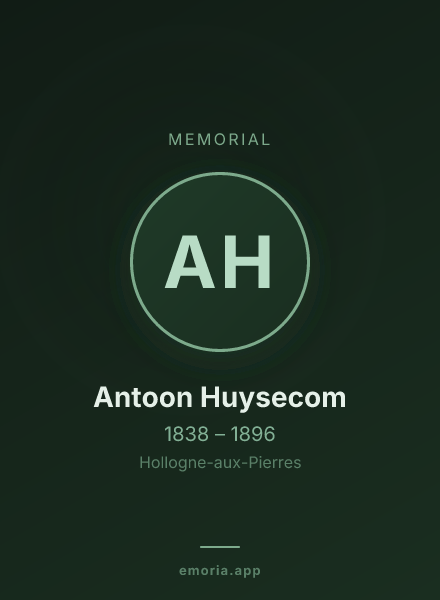 Memorial portrait of Antoon Huysecom