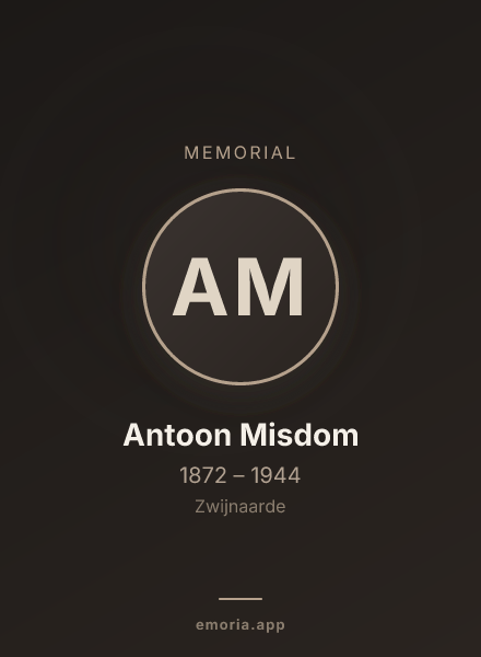 Memorial portrait of Antoon Misdom