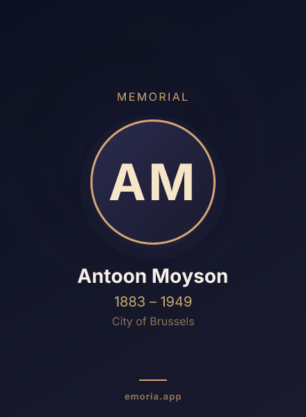 Memorial portrait of Antoon Moyson