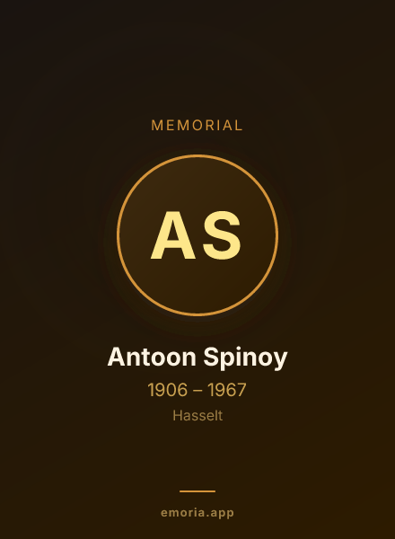 Memorial portrait of Antoon Spinoy