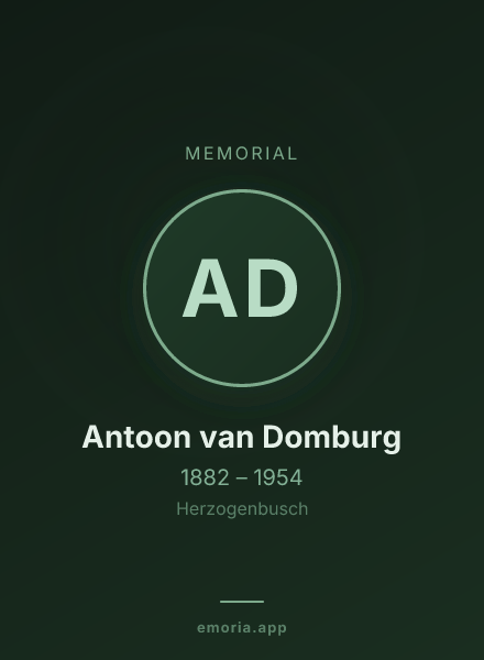 Memorial portrait of Antoon van Domburg