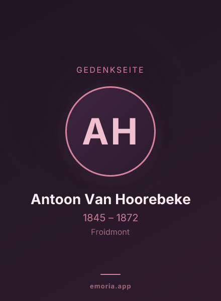 Gedenkportrait von Antoon Van Hoorebeke