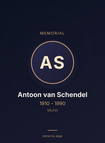 Memorial portrait of Antoon van Schendel