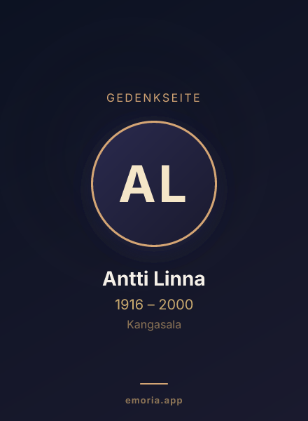 Gedenkportrait von Antti Linna
