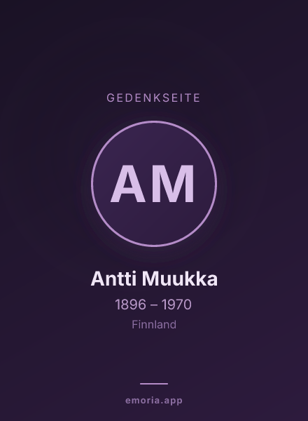 Gedenkportrait von Antti Muukka