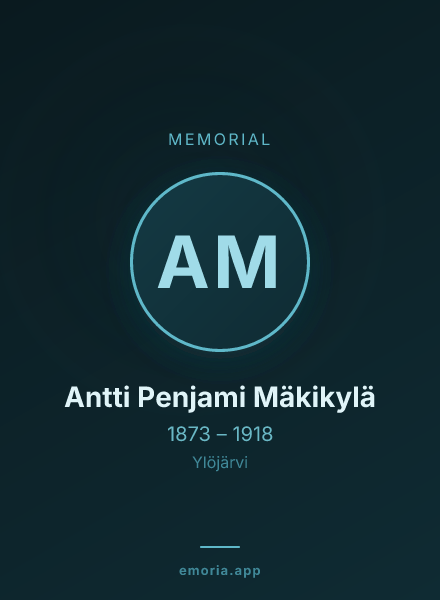 Memorial portrait of Antti Penjami Mäkikylä