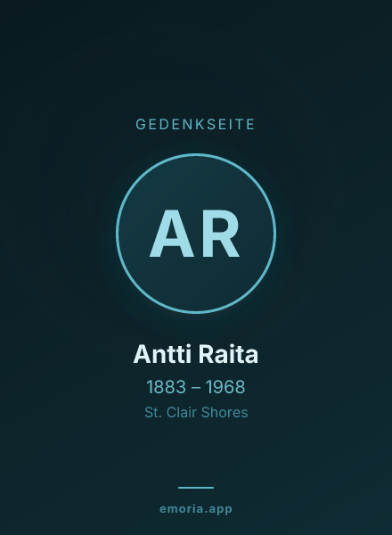 Gedenkportrait von Antti Raita