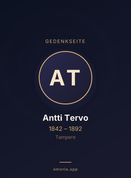 Gedenkportrait von Antti Tervo