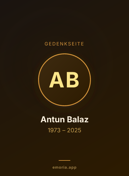 Gedenkportrait von Antun Balaz
