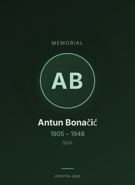 Memorial portrait of Antun Bonačić