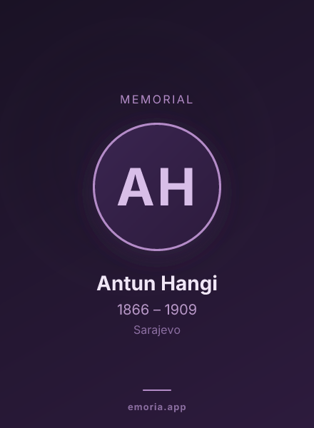 Memorial portrait of Antun Hangi