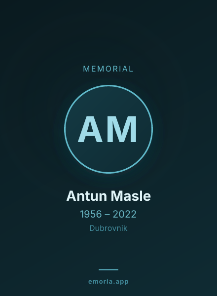 Memorial portrait of Antun Masle