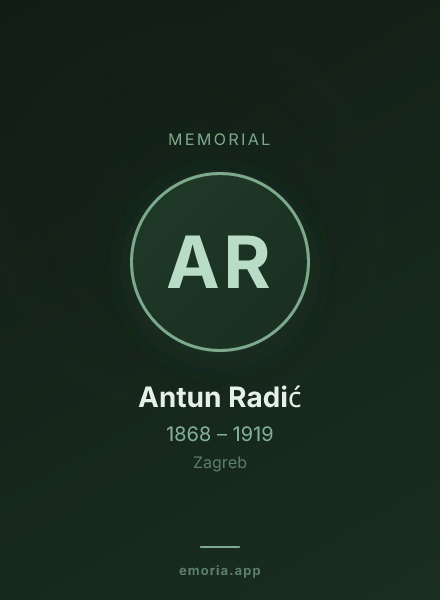 Memorial portrait of Antun Radić
