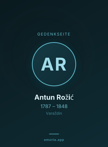 Gedenkportrait von Antun Rožić