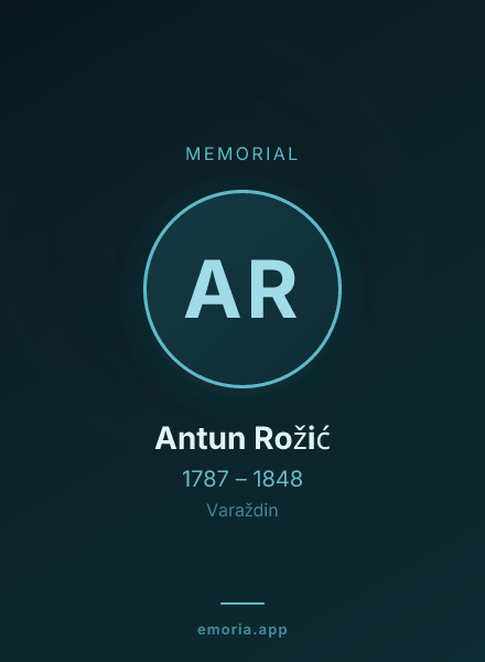 Memorial portrait of Antun Rožić