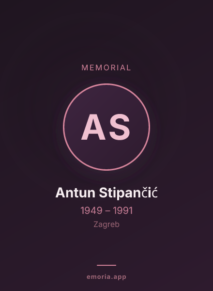 Memorial portrait of Antun Stipančić