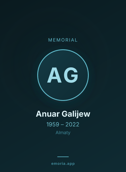 Memorial portrait of Anuar Galijew