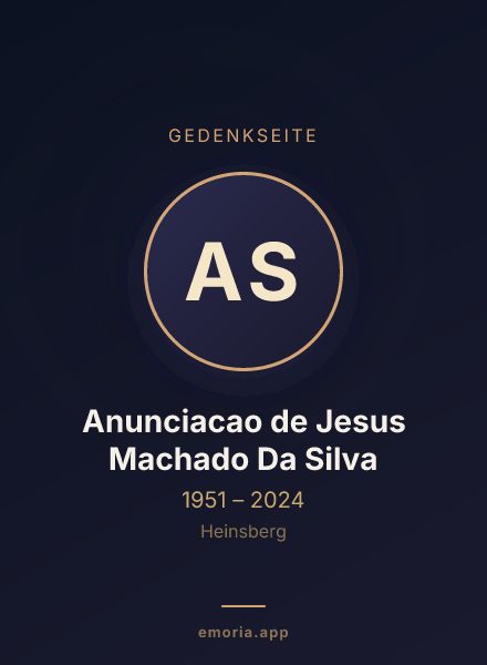 Gedenkportrait von Anunciacao de Jesus Machado Da Silva