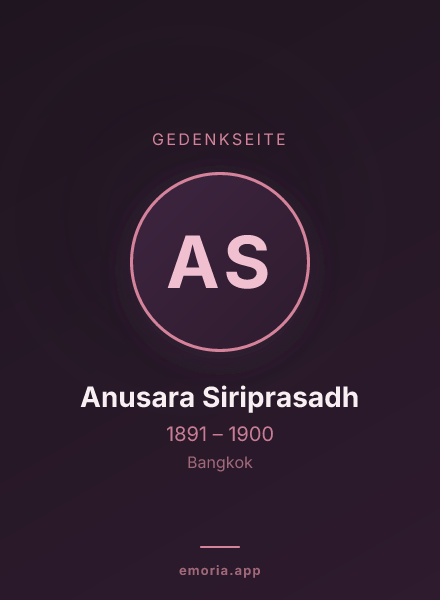 Gedenkportrait von Anusara Siriprasadh