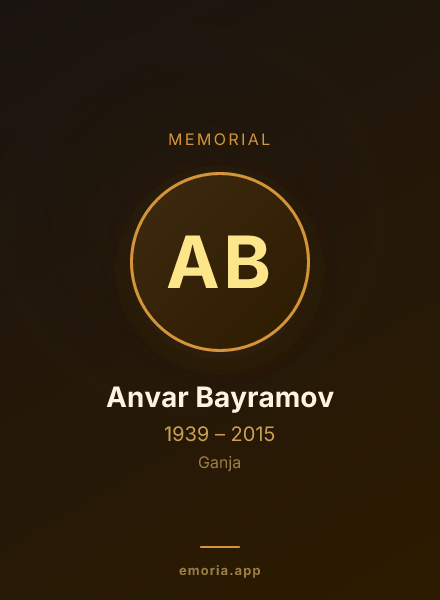 Memorial portrait of Anvar Bayramov