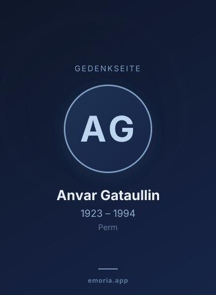 Gedenkportrait von Anvar Gataullin