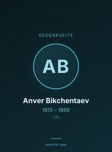 Gedenkportrait von Anver Bikchentaev