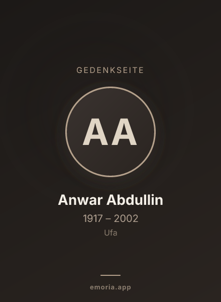Gedenkportrait von Anwar Abdullin