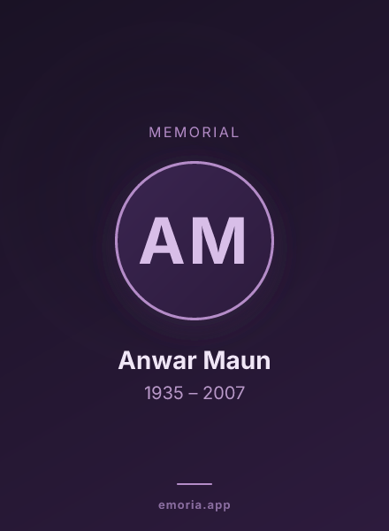 Memorial portrait of Anwar Maun