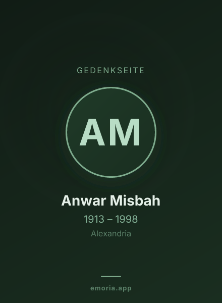 Gedenkportrait von Anwar Misbah