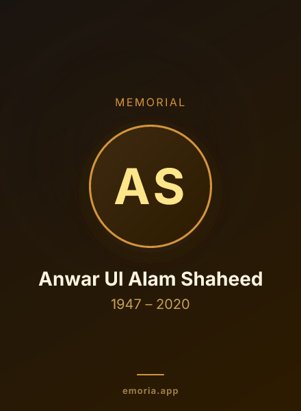 Memorial portrait of Anwar Ul Alam Shaheed