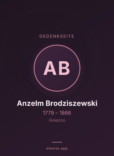 Gedenkportrait von Anzelm Brodziszewski