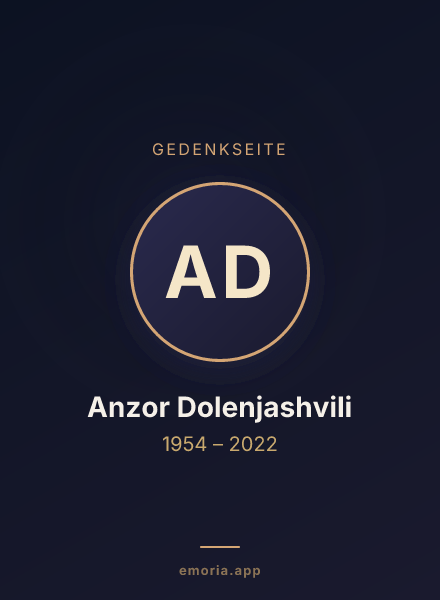 Gedenkportrait von Anzor Dolenjashvili
