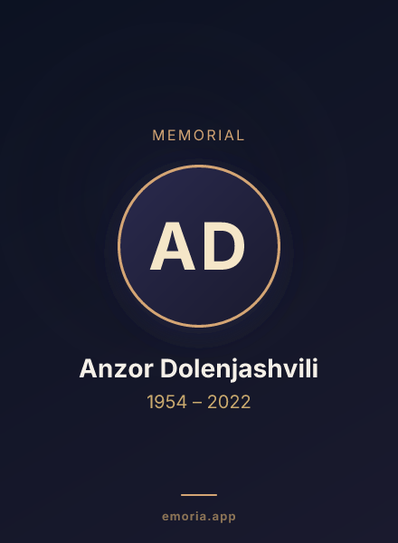 Memorial portrait of Anzor Dolenjashvili