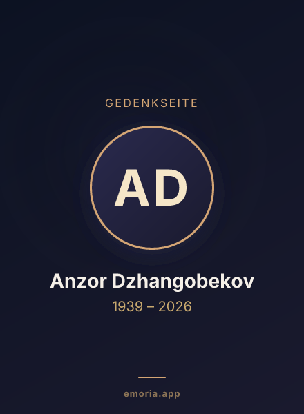 Gedenkportrait von Anzor Dzhangobekov
