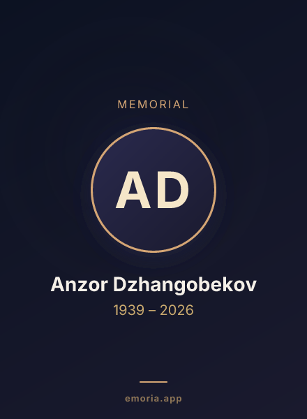 Memorial portrait of Anzor Dzhangobekov