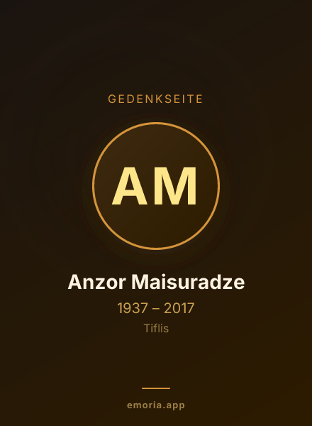 Gedenkportrait von Anzor Maisuradze