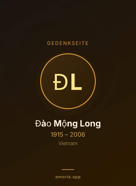 Gedenkportrait von Đào Mộng Long